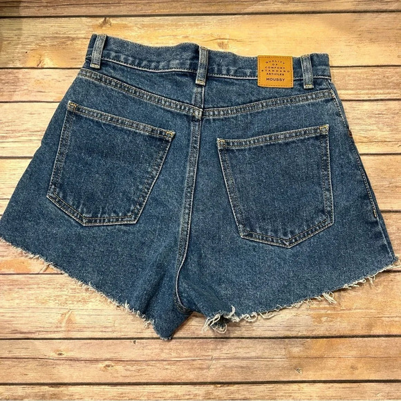 Moussy High Rise Denim Shorts - Picture 2 of 9